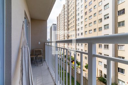 Sala/Quarto - Varanda de apartamento à venda com 1 quarto, 30m² em Jardim Prudência, São Paulo
