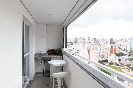 Varanda da Sala de apartamento à venda com 1 quarto, 31m² em Bela Vista, São Paulo