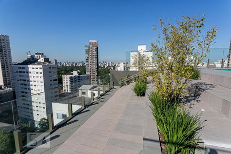 Área Comum - Solarium de kitnet/studio à venda com 1 quarto, 32m² em Pinheiros, São Paulo