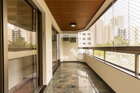 Varanda da Sala de apartamento para alugar com 4 quartos, 193m² em Parque Bairro Morumbi, São Paulo