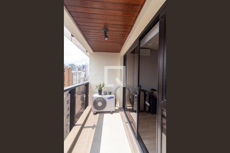 Varanda da sala de kitnet/studio para alugar com 1 quarto, 42m² em Jardim Paulista, São Paulo