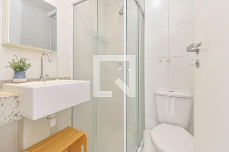 Banheiro de kitnet/studio à venda com 1 quarto, 28m² em Bela Vista, São Paulo