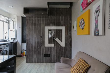 Sala de apartamento para alugar com 1 quarto, 50m² em Boqueirão, Santos