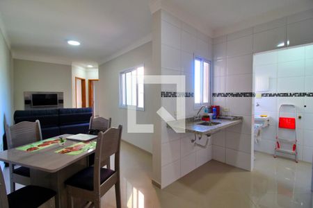 Sala/Cozinha de apartamento à venda com 2 quartos, 60m² em Vila Valparaíso, Santo André