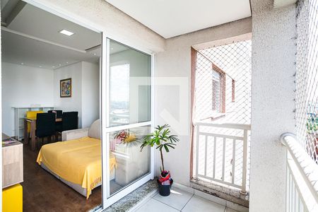 Varanda da Sala de apartamento para alugar com 2 quartos, 57m² em Vila Homero Thon, Santo André