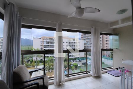 Vista - Sala de apartamento à venda com 3 quartos, 85m² em Recreio dos Bandeirantes, Rio de Janeiro