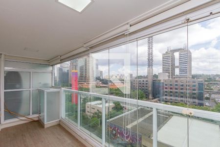 Varanda da Sala de apartamento para alugar com 1 quarto, 50m² em Vila Gertrudes, São Paulo