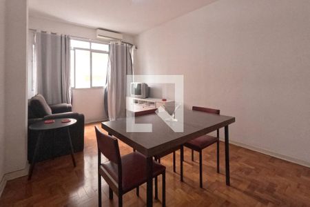 Sala de apartamento para alugar com 1 quarto, 60m² em Gonzaga, Santos