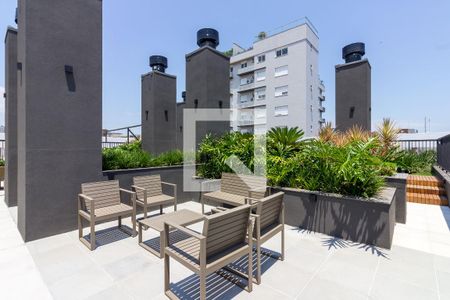 Terraço de kitnet/studio à venda com 1 quarto, 43m² em Auxiliadora, Porto Alegre