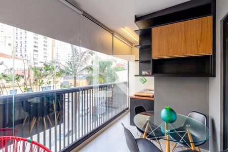 Varanda e Cozinha de kitnet/studio à venda com 1 quarto, 34m² em Vila Buarque, São Paulo