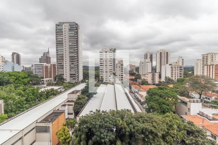 Vista da sala de apartamento para alugar com 1 quarto, 83m² em Pinheiros, São Paulo