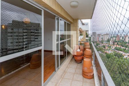 Varanda da Sala de apartamento à venda com 5 quartos, 330m² em Santo Amaro, São Paulo