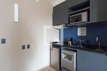 Quarto e cozinha de apartamento à venda com 1 quarto, 35m² em Alphaville Industrial, Barueri