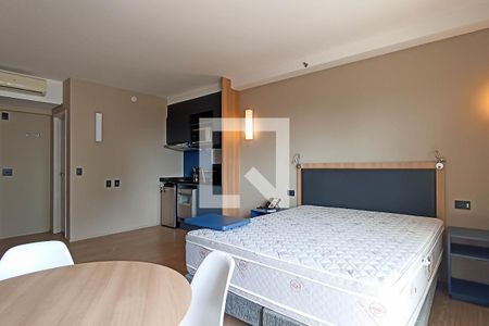 Quarto e cozinha de apartamento à venda com 1 quarto, 35m² em Alphaville Industrial, Barueri