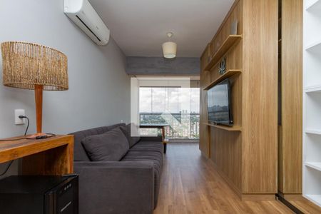 Sala de apartamento para alugar com 1 quarto, 44m² em Brooklin Paulista, São Paulo