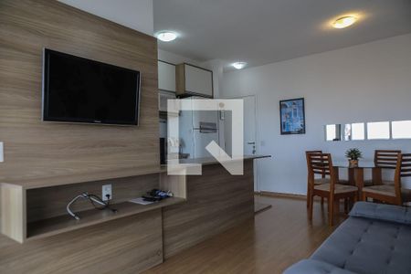 Sala de apartamento para alugar com 1 quarto, 50m² em Vila Matias, Santos