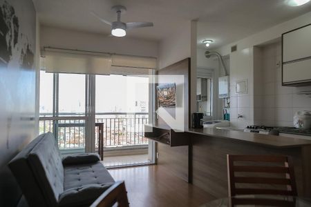 Sala de apartamento para alugar com 1 quarto, 50m² em Vila Matias, Santos