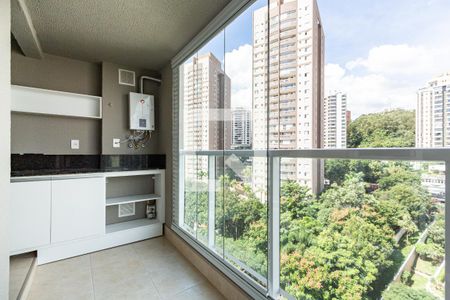 Varanda da Sala de apartamento para alugar com 1 quarto, 37m² em Vila Andrade, São Paulo