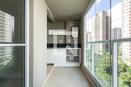 Varanda da Sala de apartamento para alugar com 1 quarto, 37m² em Vila Andrade, São Paulo