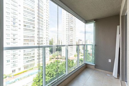 Varanda da Sala de apartamento para alugar com 1 quarto, 37m² em Vila Andrade, São Paulo