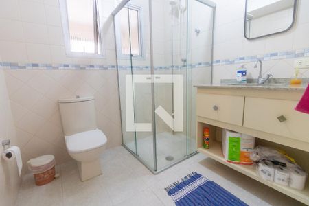 Banheiro  de apartamento à venda com 3 quartos, 124m² em Vila Bastos, Santo André