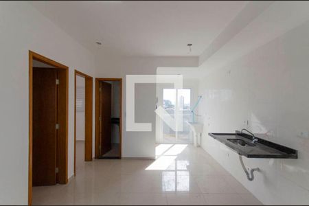 Sala e Cozinha Integrada de apartamento à venda com 2 quartos, 43m² em Vila Guilhermina, São Paulo
