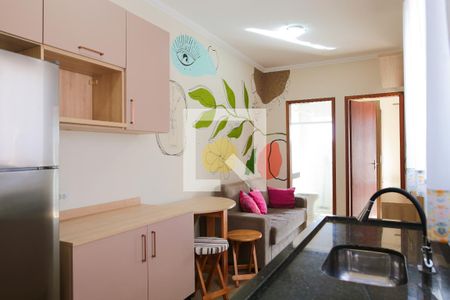 Sala / Cozinha de apartamento para alugar com 2 quartos, 76m² em Jardim Utinga, Santo André