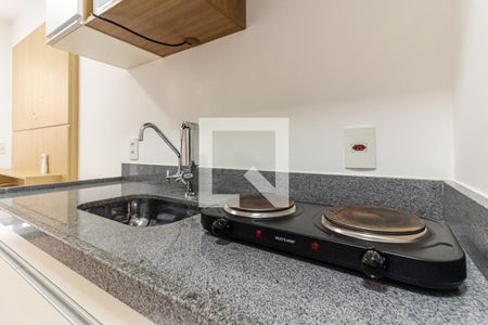 Cozinha - Cooktop de kitnet/studio para alugar com 1 quarto, 29m² em República, São Paulo