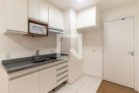 Cozinha de kitnet/studio para alugar com 1 quarto, 29m² em República, São Paulo