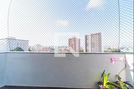 Varanda da Sala de apartamento à venda com 4 quartos, 138m² em Vila Assunção, Santo André