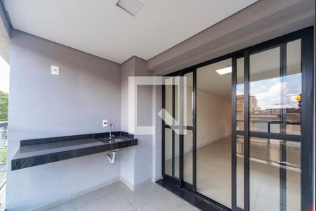 Varanda da Sala de apartamento para alugar com 3 quartos, 90m² em Vila Assunção, Santo André