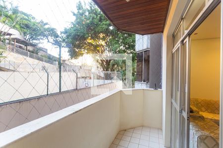 Varanda da Sala de apartamento à venda com 3 quartos, 95m² em Santo Antônio, Belo Horizonte