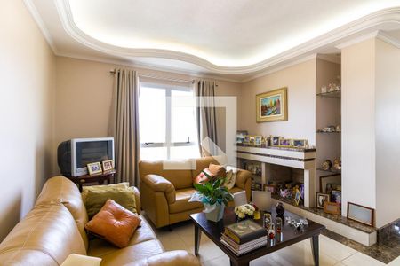 Sala de estar com lareira de apartamento para alugar com 4 quartos, 210m² em Loteamento Residencial Vila Bella, Campinas