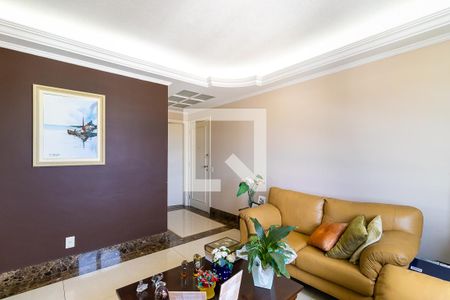 Sala de estar com lareira de apartamento para alugar com 4 quartos, 210m² em Loteamento Residencial Vila Bella, Campinas