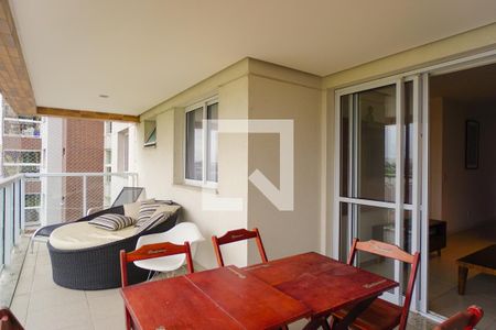 Varanda da Sala de apartamento para alugar com 3 quartos, 120m² em Barra da Tijuca, Rio de Janeiro