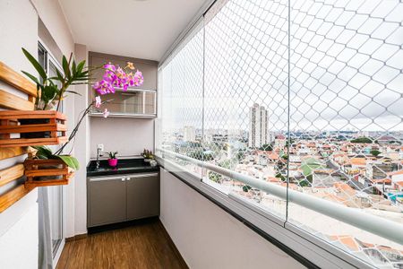 Varanda da Sala de apartamento à venda com 2 quartos, 69m² em Vila Humaitá, Santo André