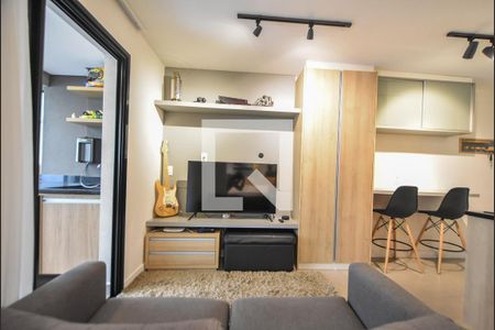 Sala de apartamento à venda com 1 quarto, 58m² em Campo Belo, São Paulo