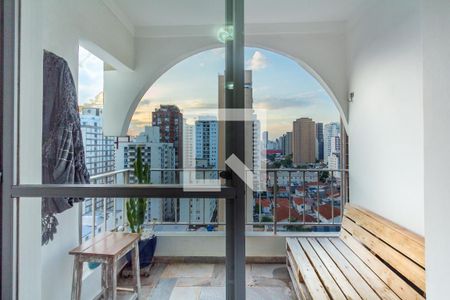 Varanda da Sala de apartamento para alugar com 1 quarto, 48m² em Vila Olímpia, São Paulo