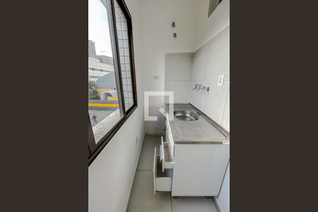 Detalhe Sala Quarto e Cozinha de kitnet/studio para alugar com 1 quarto, 30m² em Canindé, São Paulo