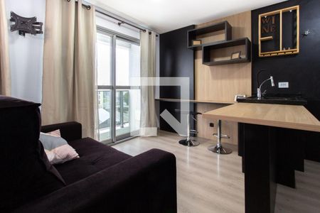 Sala/Cozinha de kitnet/studio para alugar com 1 quarto, 80m² em Rebouças, Curitiba