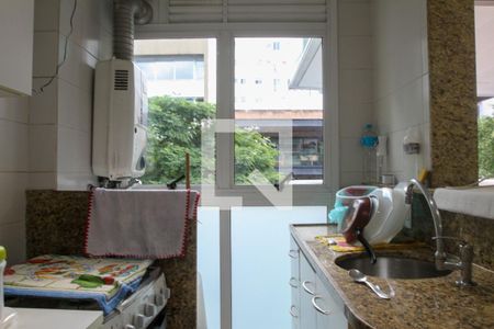 Cozinha de apartamento à venda com 1 quarto, 44m² em Lagoa, Rio de Janeiro