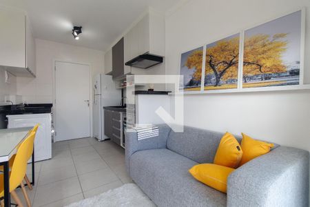 Sala e cozinha de apartamento para alugar com 1 quarto, 30m² em Vila Ema, São Paulo