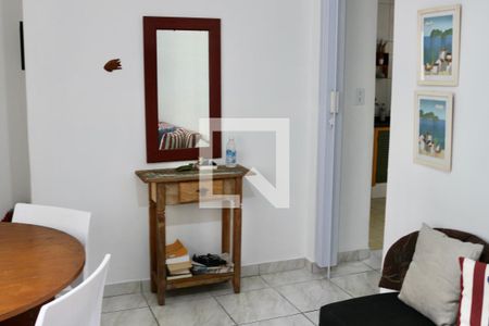 Sala de apartamento para alugar com 1 quarto, 60m² em Vila Alzira, Guarujá