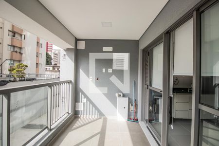 Varanda da Sala de apartamento para alugar com 1 quarto, 43m² em Vila Clementino, São Paulo