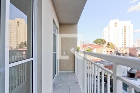 Varanda de kitnet/studio para alugar com 1 quarto, 28m² em Vila Palmeiras, São Paulo