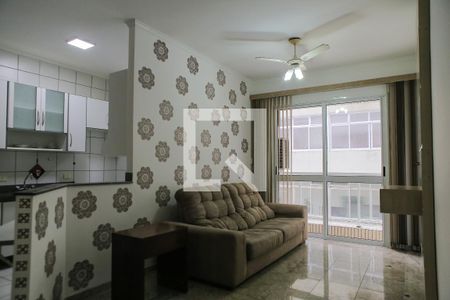 Sala de apartamento para alugar com 1 quarto, 88m² em Gonzaga, Santos