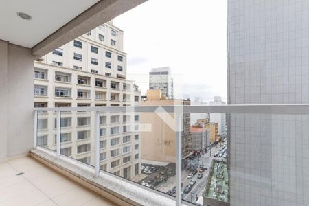 Varanda de kitnet/studio para alugar com 1 quarto, 32m² em Centro Histórico de São Paulo, São Paulo