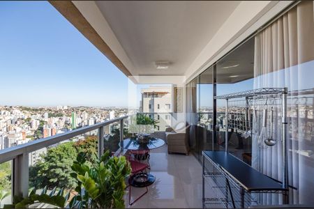 Varanda da Sala de apartamento à venda com 4 quartos, 149m² em Buritis, Belo Horizonte