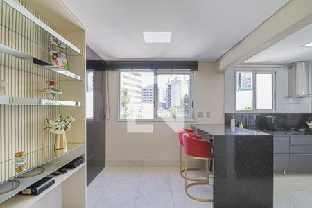 Sala  de apartamento à venda com 2 quartos, 60m² em Lourdes, Belo Horizonte