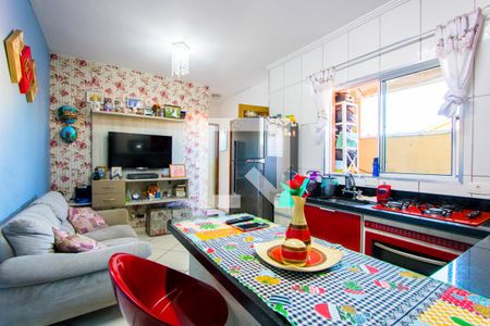 Sala/Cozinha de apartamento à venda com 2 quartos, 48m² em Jardim Santo André, Santo André